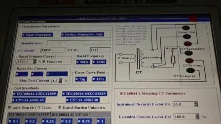 Китайское электрическое оборудование, высокоточный IEC60044, автоматическое испытательное оборудование для трансформаторов тока, портативный анализатор CT PT